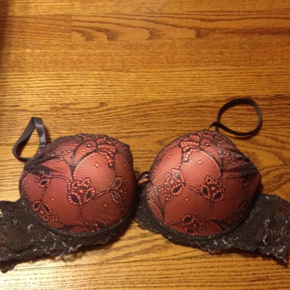 BNWT Pink & Grey Lace 36C Bra