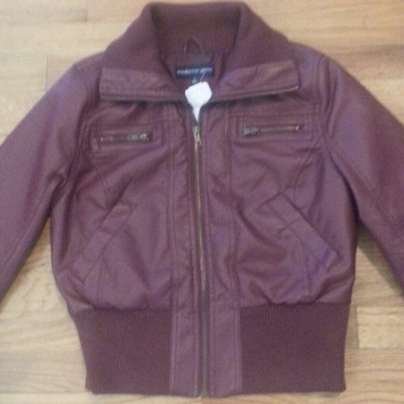 Burgundy bomber jacket