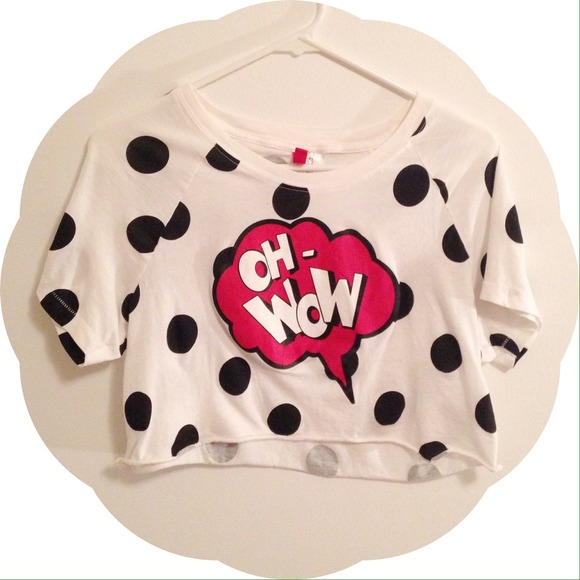 Oh Wow polka dot crop top