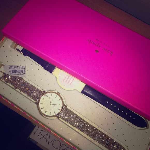 KateSpadeNewYork - Metro Grand Gold Glitter Watch
