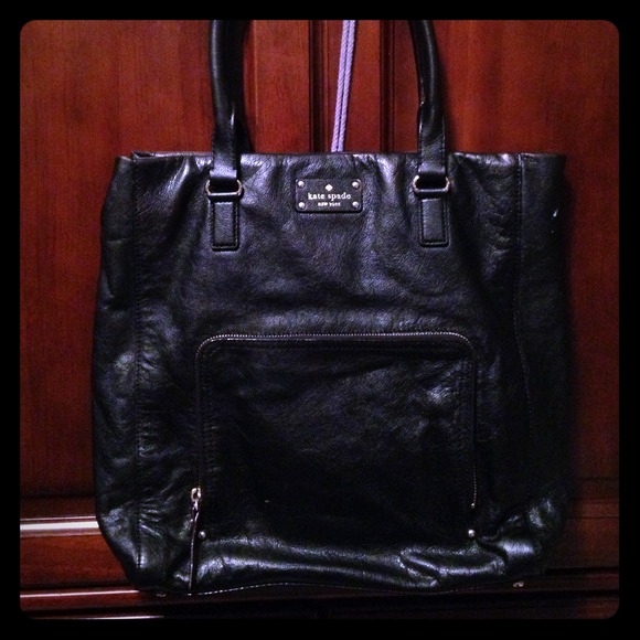 Kate spade distressed black bag