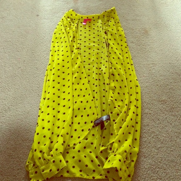 Button up polka dot top
