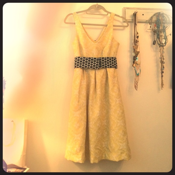 Anthropologie "Longing for Yellow" Dress