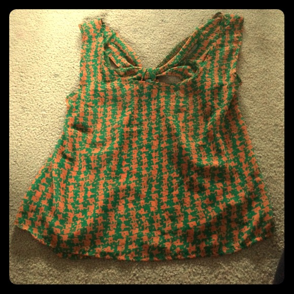Open back tank top