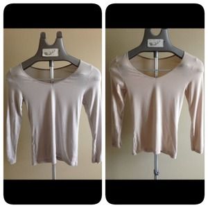 Grey and tan top