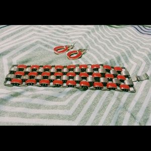 Cache Bracelet and earrings