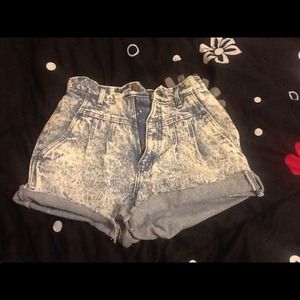 Vintage Sunset blue high waisted cut offs