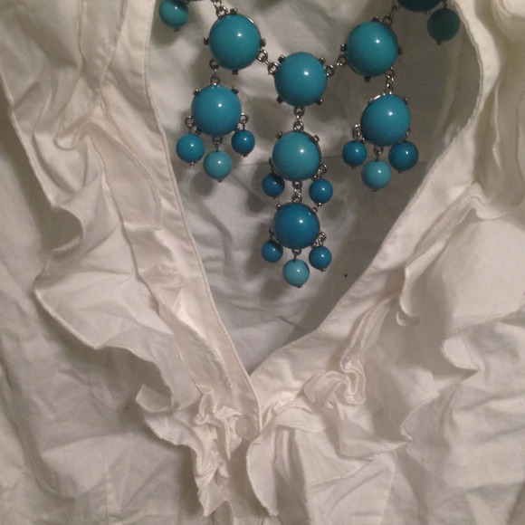 Bebe Ruffled Dress Shirt. - Picture 3 of 4