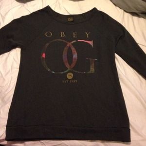 Obey sweatshirt dark grey size M