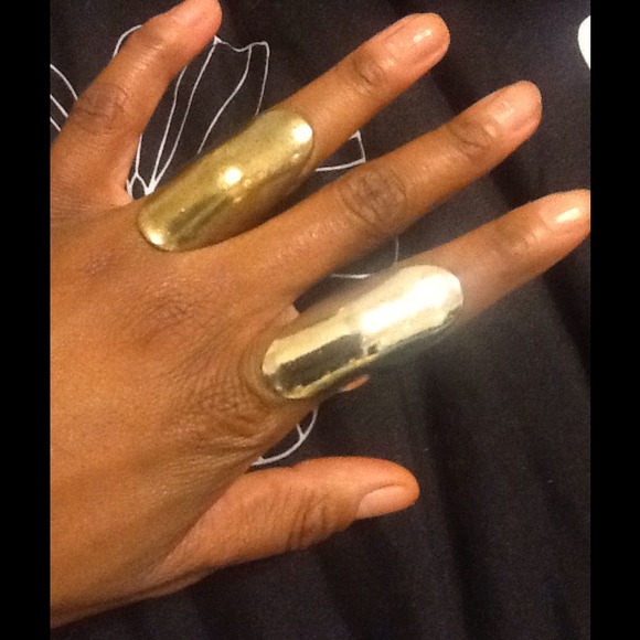 Bronze and silver knuckle rings