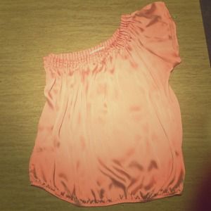 Peach One Shoulder Top