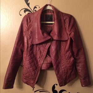 GUESS Cognac Faux Leather Jacket