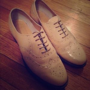 ASOS Patent leather brogues/Oxford shoes-Nude 39