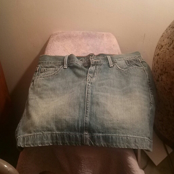 Jean mini skirt