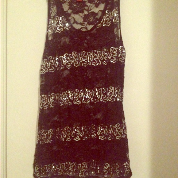 Sparkle and Lace Tank Top