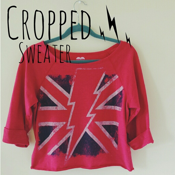 Cropped Union Jack Sweater