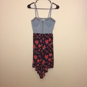 Floral high-low dress