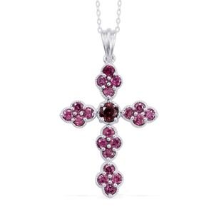 💢NEW💢 RASPBERRY ZIRCON & RHODOLITE GARNET CROSS