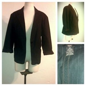 Boyfriend Blazer black pinstripe XXL 18 20