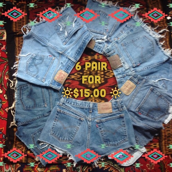 Bundle of 6 pairs of Levi's shorts HOLD FOR JENNY
