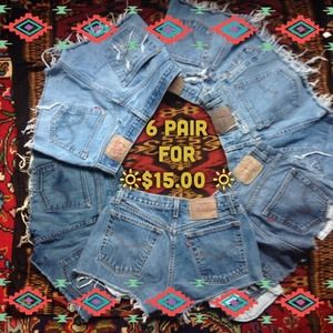 Bundle of 6 pairs of Levi's shorts HOLD FOR JENNY