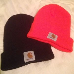 2 for 1 Black and Orange Beanies