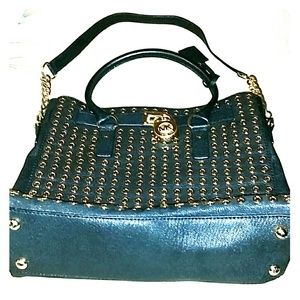 Michael Kors Large Hamilton Grommet Tote, Black