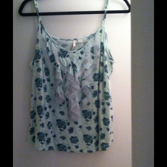 🚨sold🚨Mint green floral tank