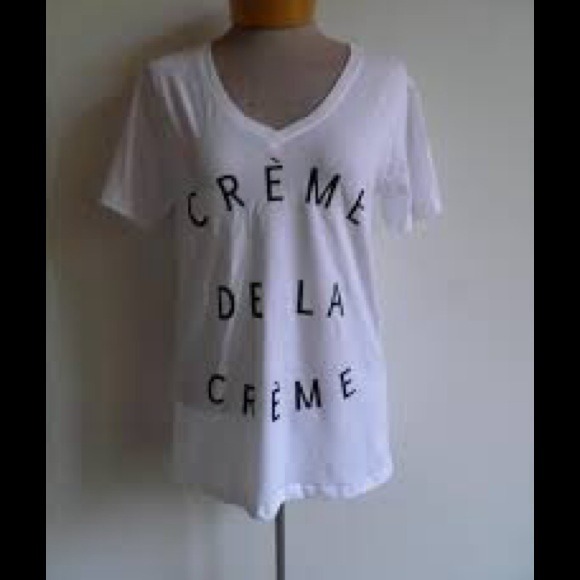 Tops - Creme de la Creme white v neck