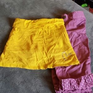 Cute little girl skort and purple polka dot cuff c