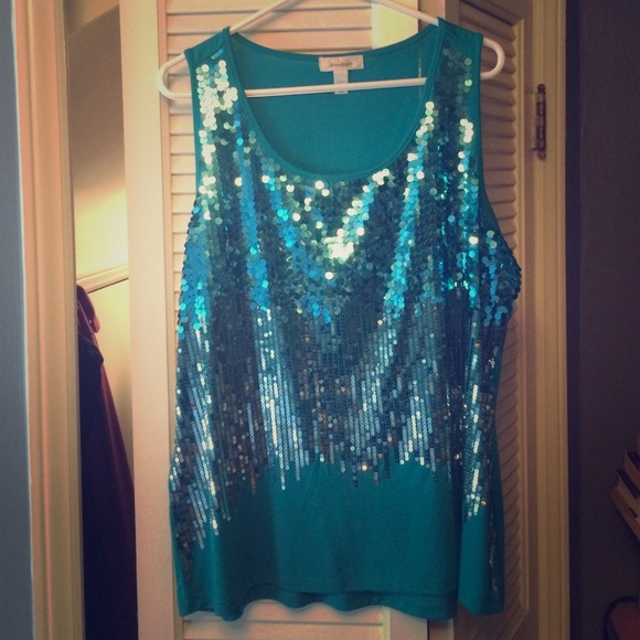 Dressbarn Sequin Tank Top