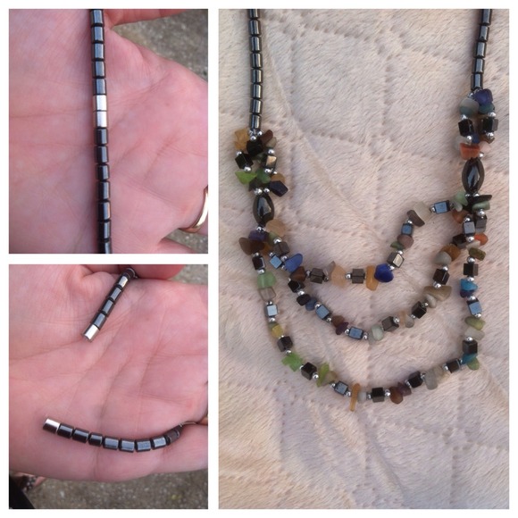Multi Gemstone Necklace NEW has Magnetic Clasp - Picture 2 of 4