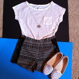 Creme and white crop top