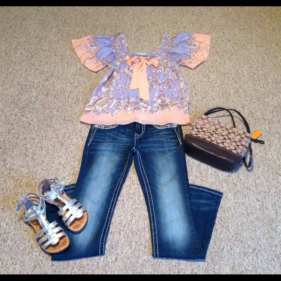 Anthropologie Pink and Blue Shirt