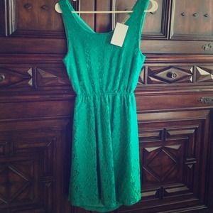 Teal Everly brand dress. Never been worn.