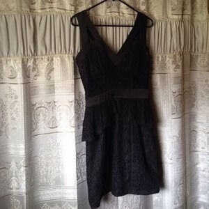 XOXO Black Vintage Peplum Dress