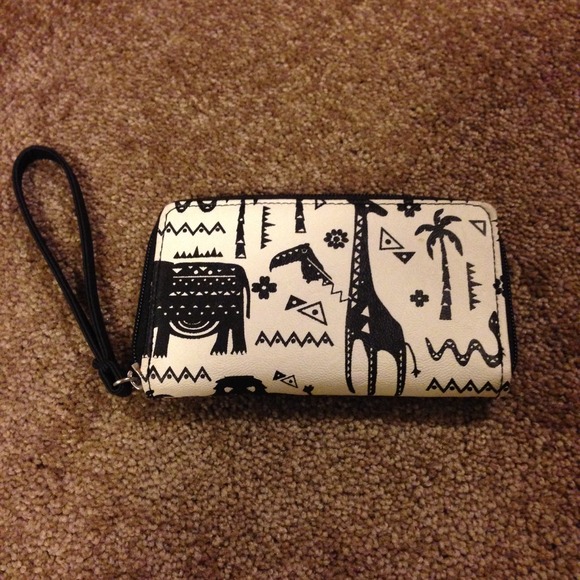 Black and white wallet