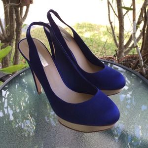 BCBG Fondley Ink Satin Heels