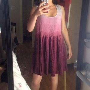 Brandy Melville Baby doll Ombre Maroon Dress 💕