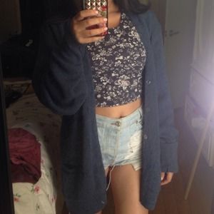 Brandy Melville Navy Blue Oversized Cardigan!