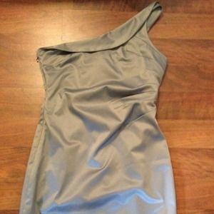 Silver Satin dress from the Limited size 10