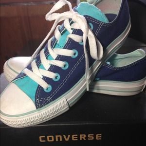 Navy and Light Blue Converse All Star