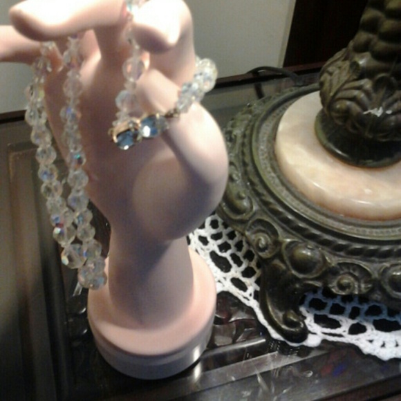 Vintage Iridescent Crystal Bead Necklace - Picture 2 of 2