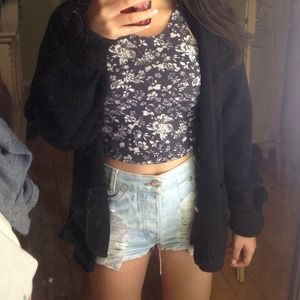 Brandy Melville Navy Blue oversized cardigan 🌸