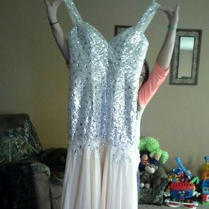 Ivory Diamond Prom Dress