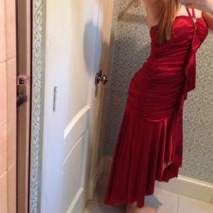 Red prom style dress