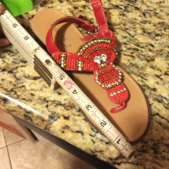 Orange beaded sandals - Picture 4 of 4