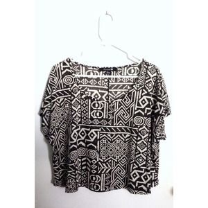 Tribal printed crop top