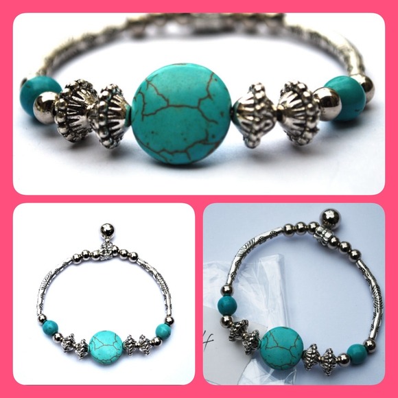 TIBETAN SILVERTONE BRACELET - Picture 2 of 3