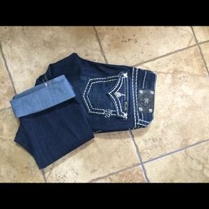 Miss Me, cuffed, cropped jeans